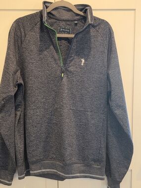 William Murray Quarter Zip In Grey/Blu
